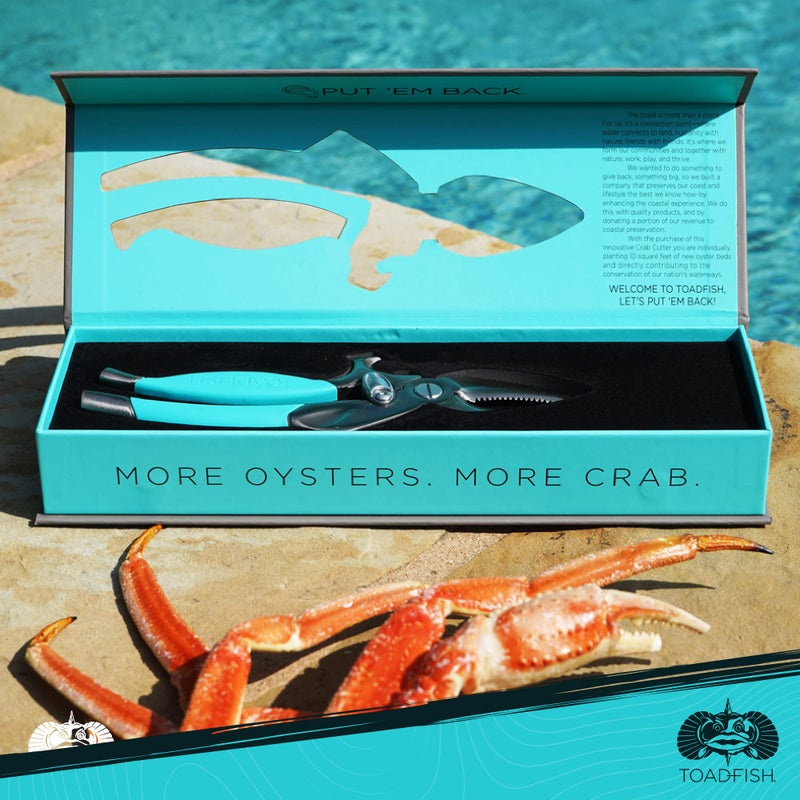 Toadfish Crab Leg Cracker Tool - Seafood Shell Cracking Tool - Stainless Steel Serrated Cutter - Ergonomic Non-Slip Grip - Built-In Bottle Opener Outfitters - Image 3